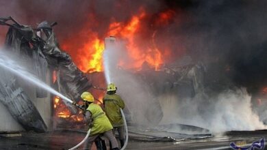 صورة حريق يلتهم 100 خيمة “للمهمشين” في محافظة المهرة