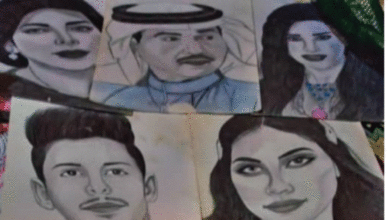 صورة صدام الأديمي.. فنان يمني يرسم مغمض العينين